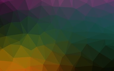 Obraz premium Dark Multicolor, Rainbow vector polygon abstract backdrop.