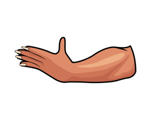 woman hand human isolated icon