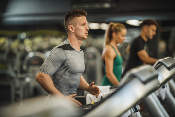 Focused On His Workout