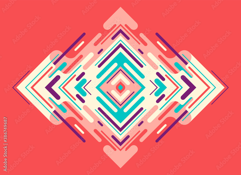 Aufkleber modish abstract background with colorful shapes. vector illustration.
