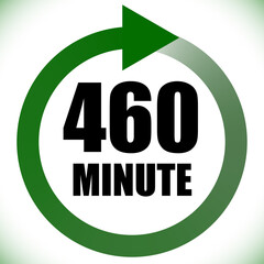 Numbers, numerals dial illustration. Time, duration and schedule concept icon. Turnaround time (TAT) icon. Counter, countdown vector