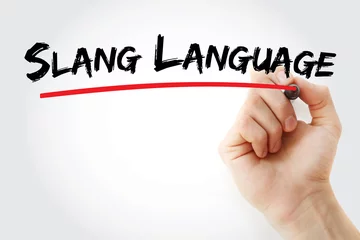 Fotobehang Slang language text with marker, concept background © dizain