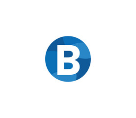 B Alphabet Circle Logo Design Concept