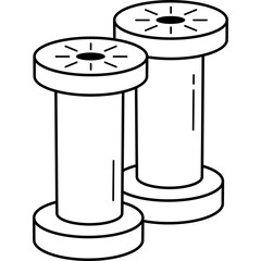 Natural wooden spools