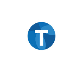Obraz premium T Alphabet Circle Logo Design Concept