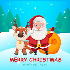 Merry Christmas and Happy New Year. Santa Claus