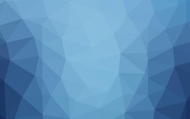 Light BLUE vector shining triangular background.