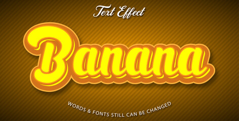 Banana editable text effect