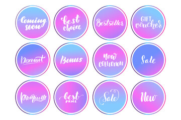 Story Highlight Cover Icon with Text. Highlight Story. 