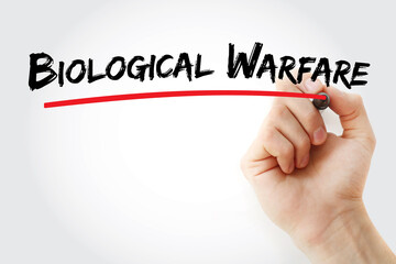 Biological Warfare text with marker, concept background