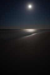 beach landscape with moonlight