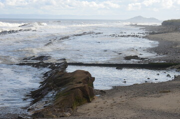 Rough seas at Kirkcaldy, Fife, October 2020