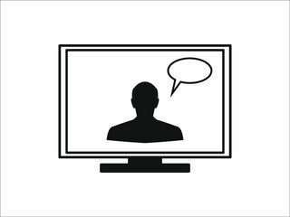 people computer chat icon vector illustration eps10