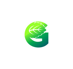 G Alphabet Nature Logo Design Concept