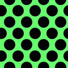 black circles on green background for print