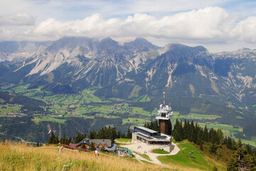 The upper station of Planai cable car, Austria