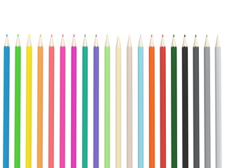 Colored pencils - full set of colors - cut shot