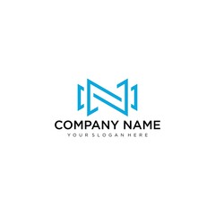 Letter N line logo design. Linear creative minimal monochrome monogram symbol. Universal elegant vector sign design. Premium business logotype. Graphic alphabet symbol for corporate business identity