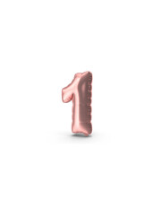 Illustration with Ballons number One on white background