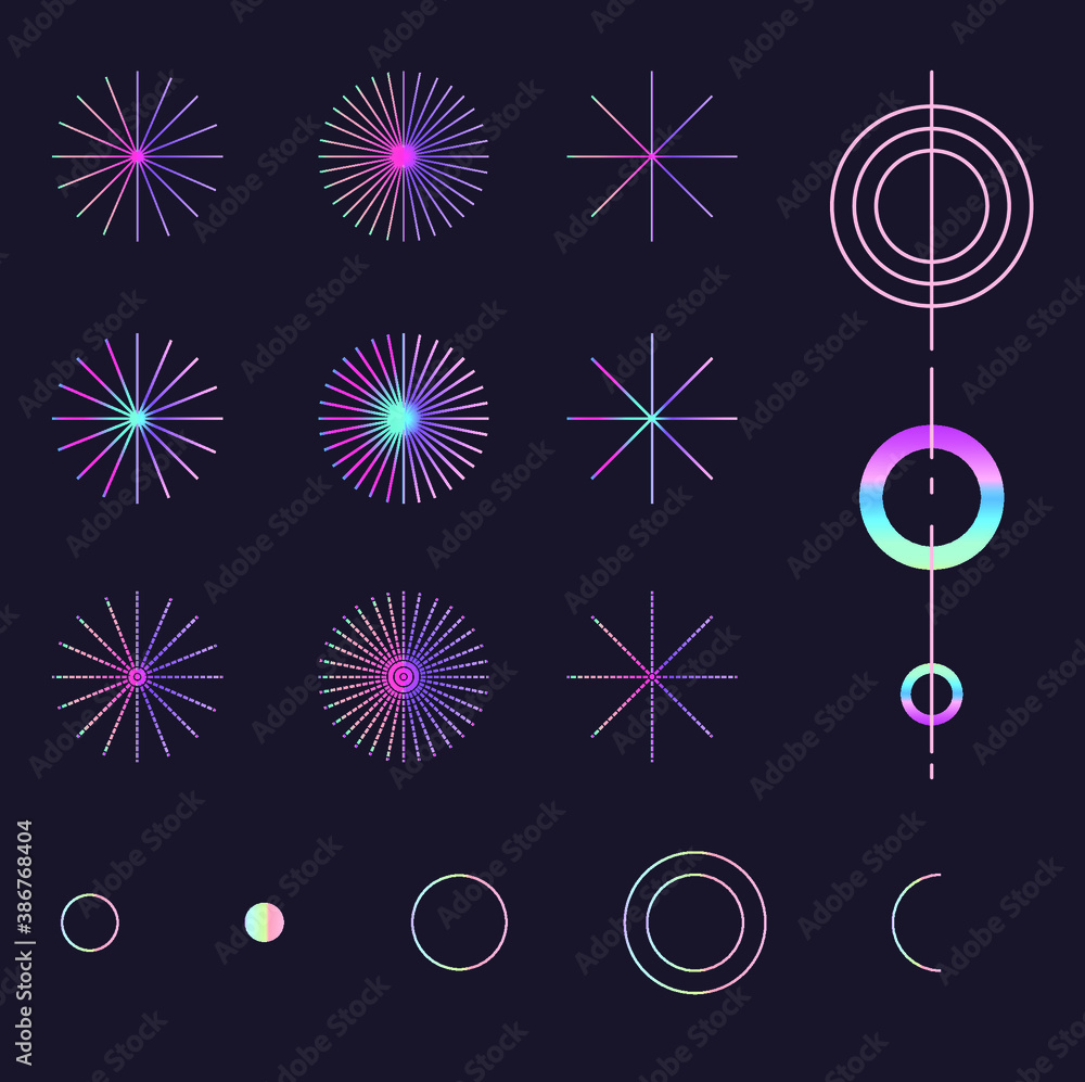 Poster Abstract futuristic sci-fi background with geometric minimal composition of bold forms and shapes.