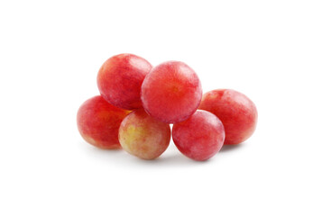 Delicious ripe red grapes isolated on white