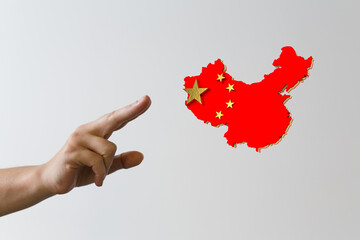 Business map of Asia modern design with polygonal shapes