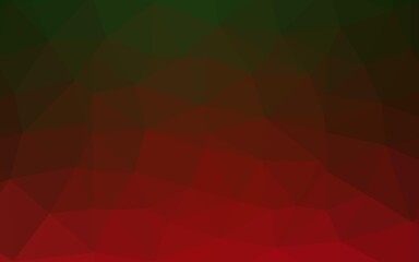 Light Green, Red vector polygon abstract backdrop.