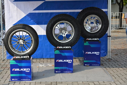Falken tires booth display at Bumper to Bumper 15 car show