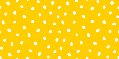 Hipster colorful seamless polka dot pattern. Vector irregular abstract texture with random hand drawn spots.