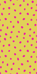 Hipster colorful seamless polka dot pattern. Vector irregular abstract texture with random hand drawn spots.