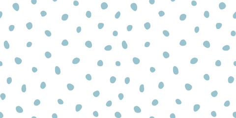 Hipster monochrome seamless polka dot pattern. Vector irregular abstract texture with random hand drawn spots.