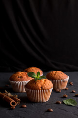Christmas mint sprig muffins, mint sprig Christmas muffins, new year cupcakes, new year muffins, new year baked goods, christmas, new year