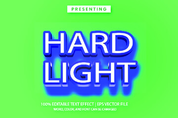 editable text effect - hard light