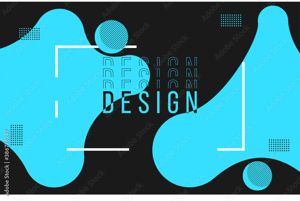 Poster modern colorful flow poster. wave liquid shape color background. art design for your design project.