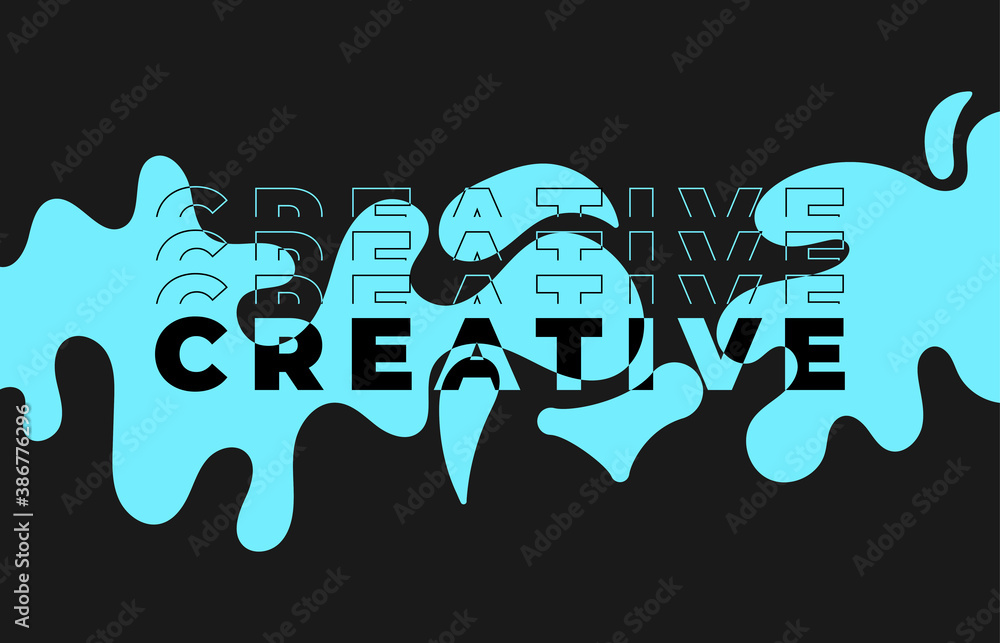 Poster modern colorful flow poster. wave liquid shape color background. art design for your design project.