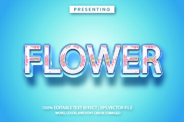 Editable Text Effect - Flower
