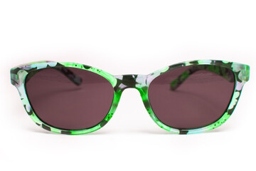stylish sunglasses on a white background