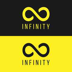 Limitless Abstract Vector Logo Template. Infinity Symbol Concept. Endless Sign. Eternity Icon . Premium Emblem for Any Brand. Eight Shape on Isolated Background.