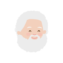 cartoon old beard man cartoon face