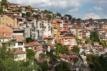 Cityscape from the medieval Bulgarian capital Veliko Tarnovo