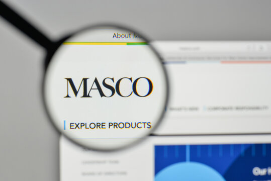 Milan, Italy - November 1, 2017: Masco logo on the website homepage.