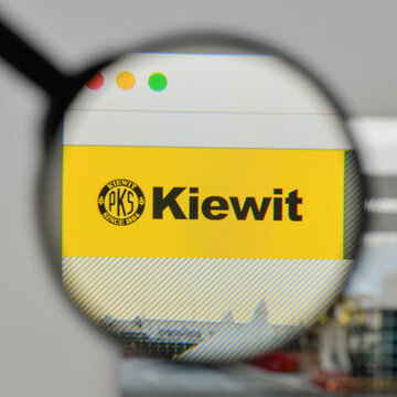 Milan, Italy - November 1, 2017: Peter Kiewit Sons logo on the website homepage.