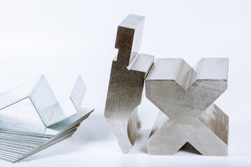 Sheet metal bending tool and equipment isolated on a white background. Bend tools, press brake...