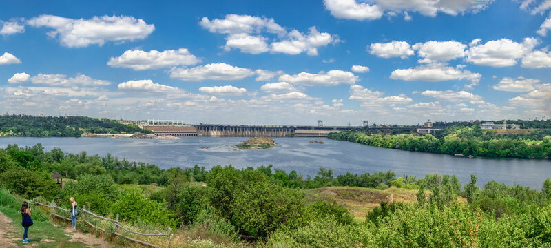 Dnieper hydroelectric power station in Zaporozhye, Ukraine