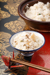 土鍋で鯛飯