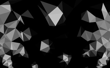 Light Silver, Gray vector shining triangular template.