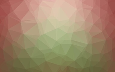 Light Green, Red vector triangle mosaic texture.