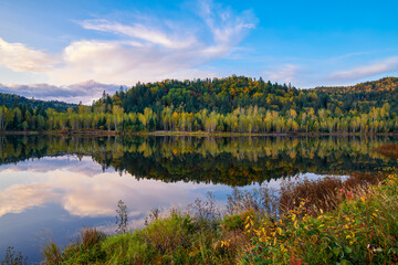 The Hinggan mountains of China autumn landscape. 