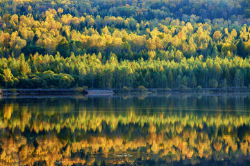 The Hinggan mountains of China autumn landscape. 