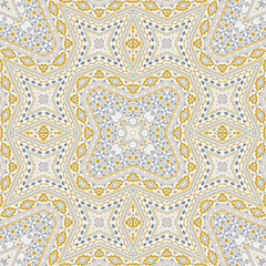 Inca seamless ornament vector design. Abstract geometric background. Ceramic print in ethnic style. 